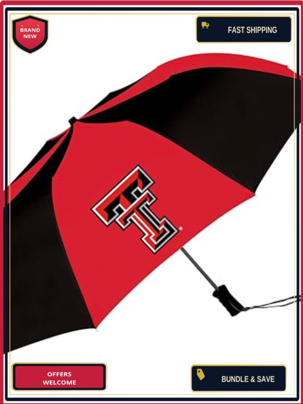 Ultra-Water Resistant Sport Umbrella - 48" Coverage - Auto Open Button